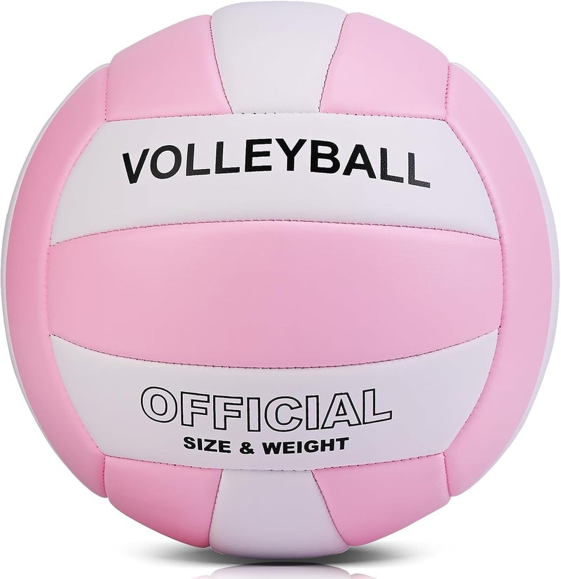 EVZOM Super Soft Volleyball Beach Volleyball Official Size 5 for Outdoor/Indoor/Pool/Gym/Training Premium Volleyballs Equipment Durability Stability Sports Ball - Image 1
